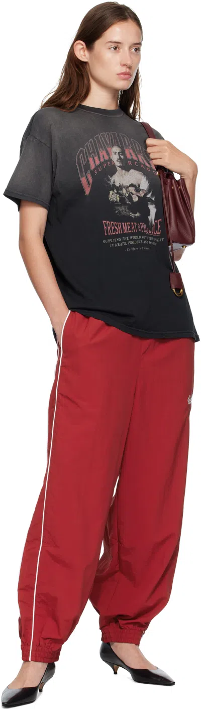 Willy Chavarria Red Bad Boy Track Pants In Red