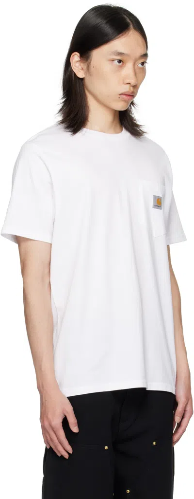Carhartt Pocket T-shirt Featuring Logo Label In Xx White