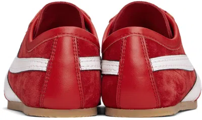 Dries Van Noten 70s Marathon Spirit Suede Low-top Sneakers In Red