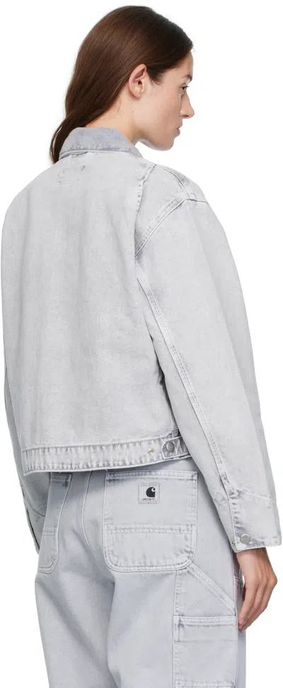 Carhartt Emery Jacket With Collar And Pockets In Gray