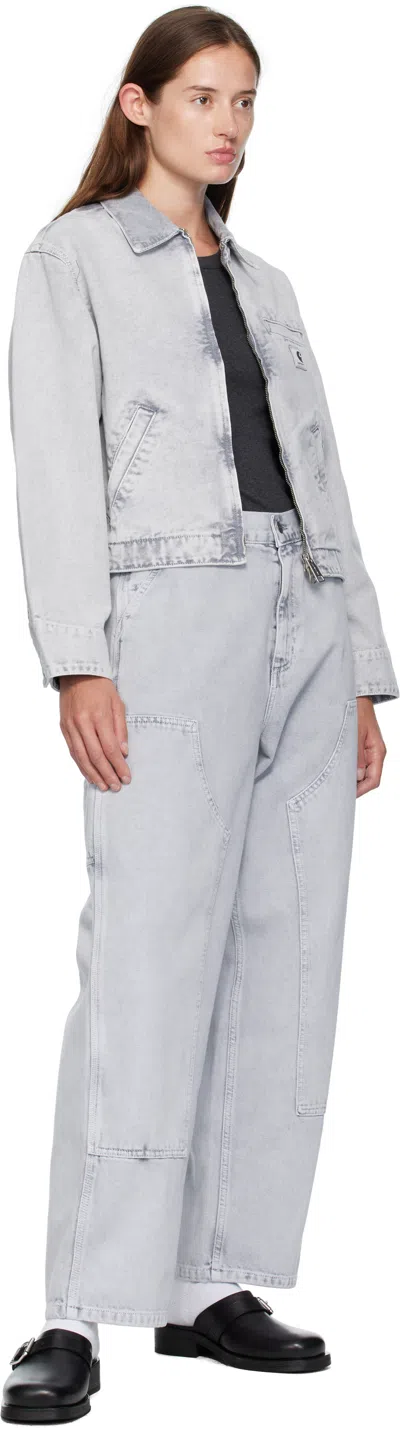 Carhartt Emery Jacket With Collar And Pockets In Gray