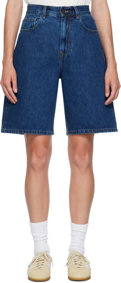 Carhartt Brandon Loose Fit Cotton Shorts In Stone Washed