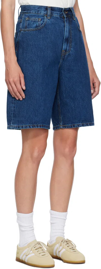 Carhartt Brandon Loose Fit Cotton Shorts In Stone Washed