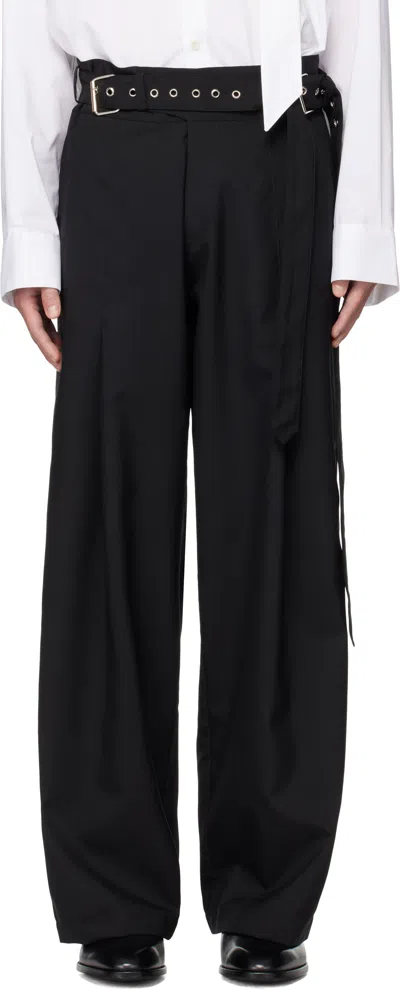 Av Vattev Black Gurkha Pleated Trousers In Black