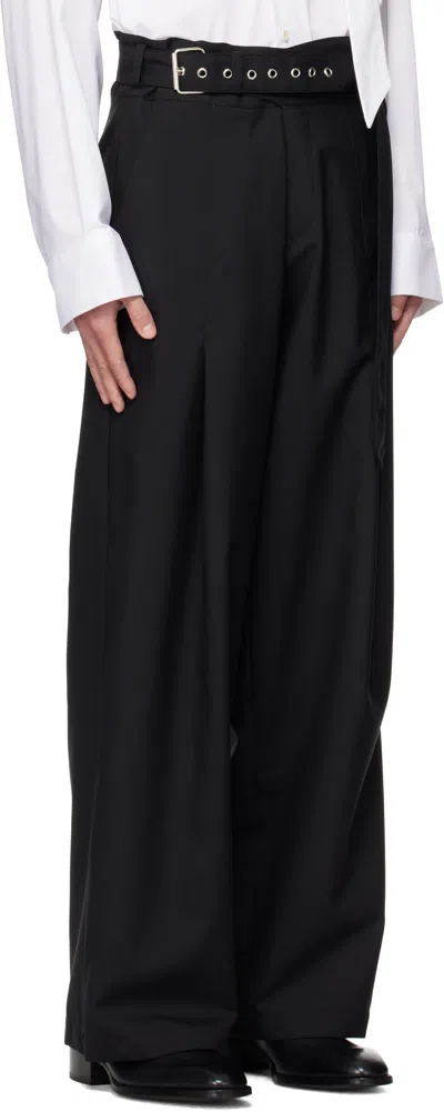Av Vattev Black Gurkha Pleated Trousers In Black
