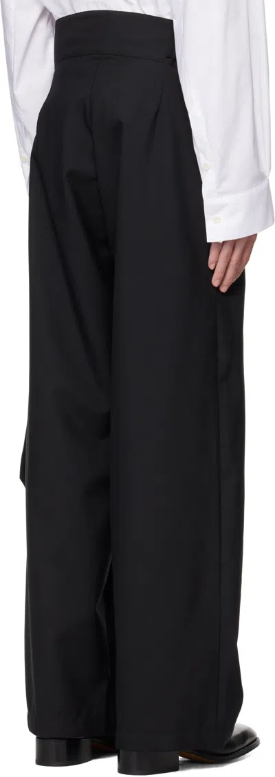 Av Vattev Black Gurkha Pleated Trousers In Black