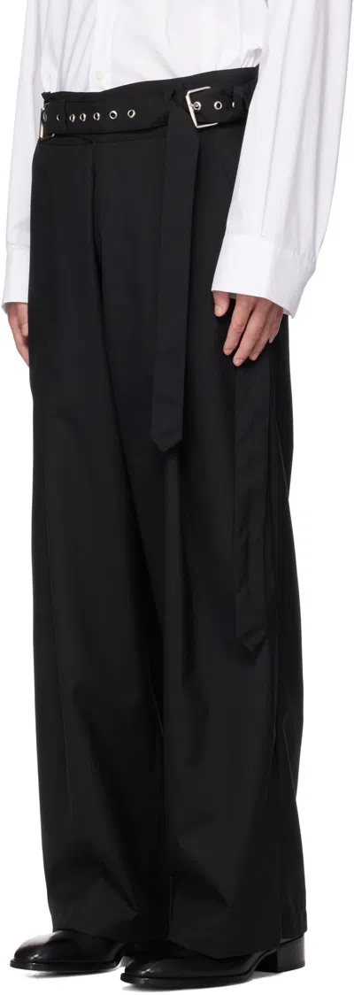 Av Vattev Black Gurkha Pleated Trousers In Black