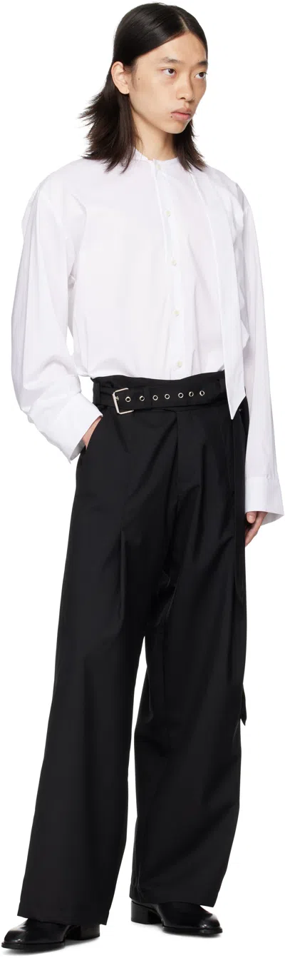 Av Vattev Black Gurkha Pleated Trousers In Black