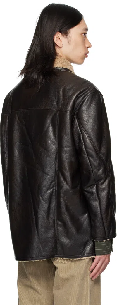 Coor Reversible Fake Shearling Coat In Black