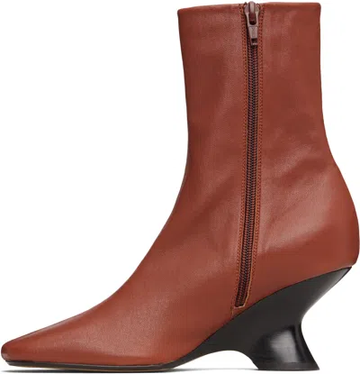 Dries Van Noten Ankle Boots With Square Toe And Unique Heel In Multi