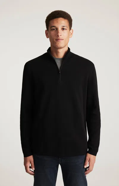 Mavi Half Zip Sweater In Black In Animal Print