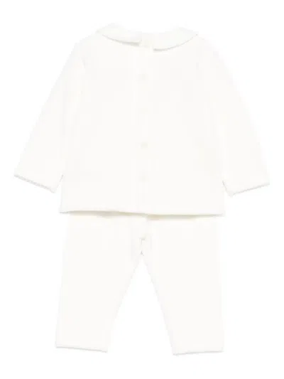 Tartine Et Chocolat Peter Pan-collar Trouser Set In Neutral