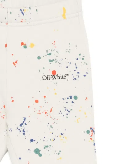 Off-white Baby Boys Aop Splat Joggers In White