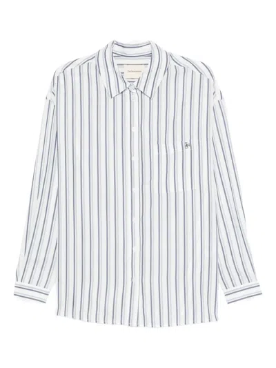The New Society Striped Pocket Shirt In White