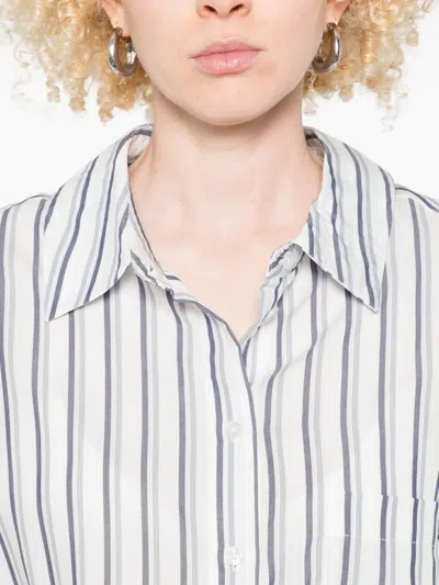 The New Society Striped Pocket Shirt In White