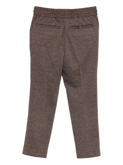 Scotch & Soda Herringbone Pants In Brown