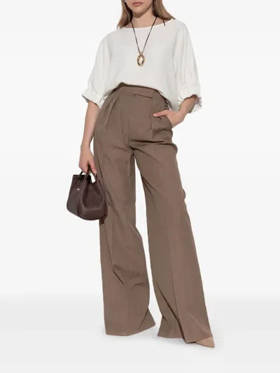 Max Mara Pacos Asymmetric Blouse In White