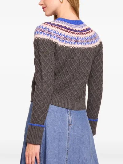 费尔岛式绞花针织开衫