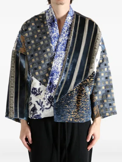 Emergency Room Patchwork Velvet Jacket In Multi