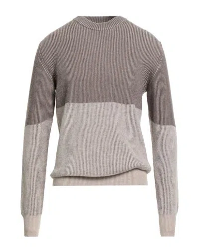 Alpha Studio Man Sweater Grey Size 40 Wool In Gray