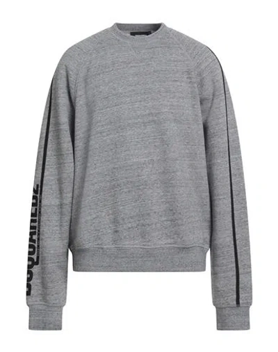 Dsquared2 Man Sweatshirt Grey Size L Cotton In Multi
