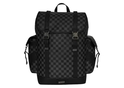 Pre-owned Sprayground Midnight Chateau Monte Carlo Backpack In Black/grey In Multi