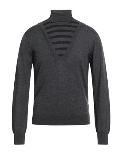 Daniele Alessandrini Man Turtleneck Grey Size 42 Merino Wool In Gray
