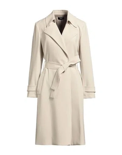 Theory Woman Overcoat & Trench Coat Ivory Size Xxl Triacetate, Polyester In Brown
