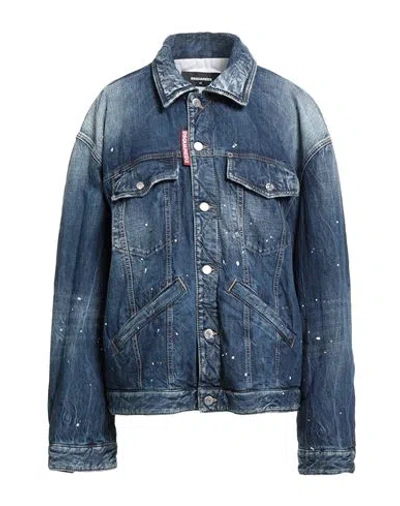 Dsquared2 Woman Denim Outerwear Blue Size 8 Cotton In Blue