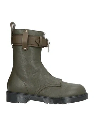 Jw Anderson Man Boot Military Green Size 9 Calfskin In Green