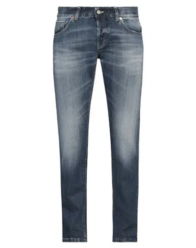 Dondup Man Jeans Blue Size 35 Cotton, Polyurethane In Blue