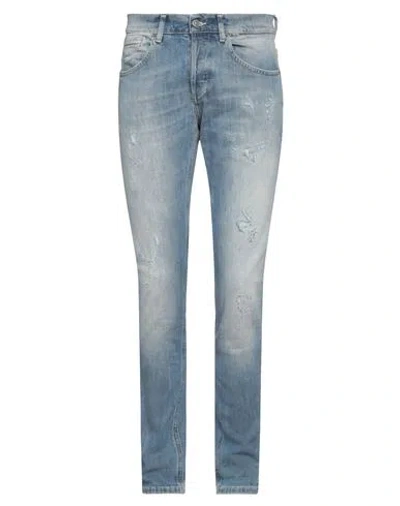 Dondup Man Jeans Blue Size 35 Cotton, Elastomultiester In Blue
