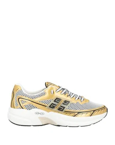 Givenchy Man Sneakers Gold Size 9 Polyester, Polyurethane In Multi