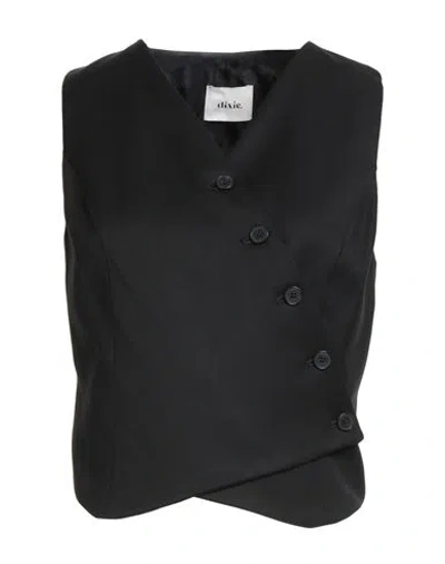 Dixie Woman Tailored Vest Black Size S Polyester, Viscose, Elastane In Black