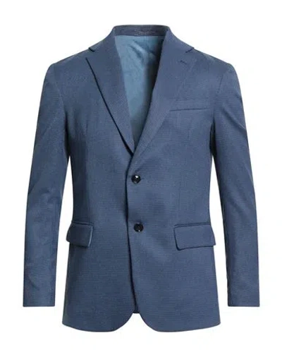 Liu •jo Man Man Blazer Blue Size 36 Polyester, Viscose, Elastane In Blue
