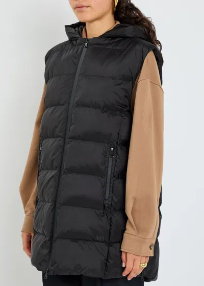 Mm Lodola Quilted Shell Gilet In Black