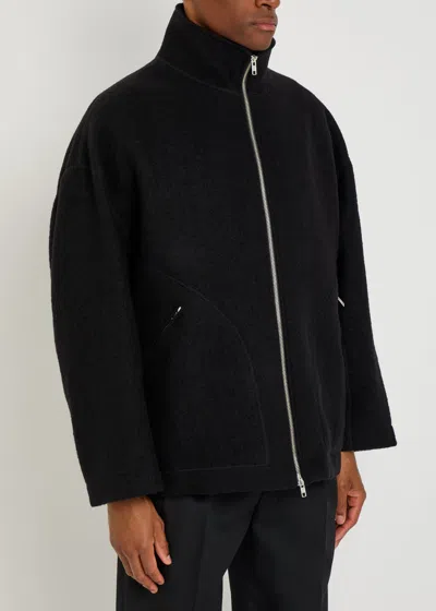 Ymc You Must Create Ymc Aaron Zip Wool Jacket In Black