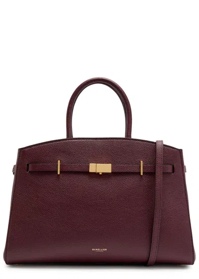 Demellier Midi Hudson Tote Bag In Burgundy