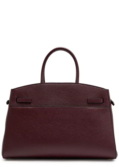 Demellier Midi Hudson Tote Bag In Burgundy