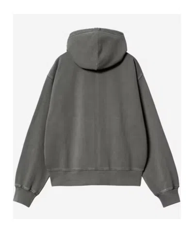 Carhartt Wip Hooded Nelson Zipped Jacket In Gray