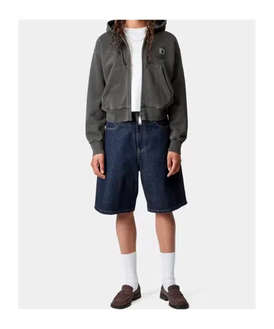 Carhartt Wip Hooded Nelson Zipped Jacket In Gray