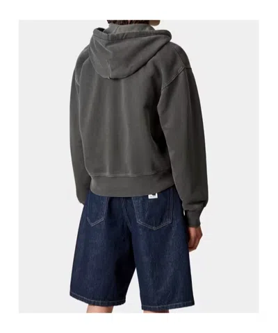Carhartt Wip Hooded Nelson Zipped Jacket In Gray
