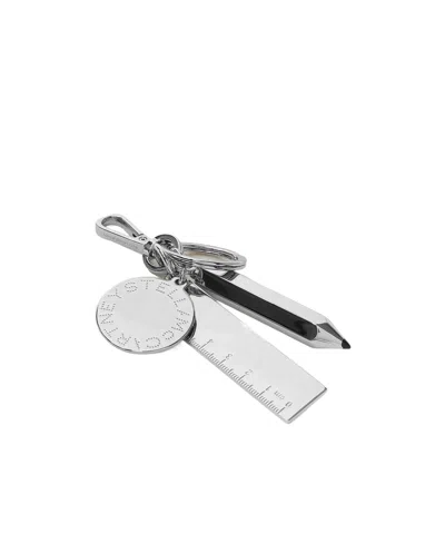 Stella Mccartney Stationery Charm Keychain In White