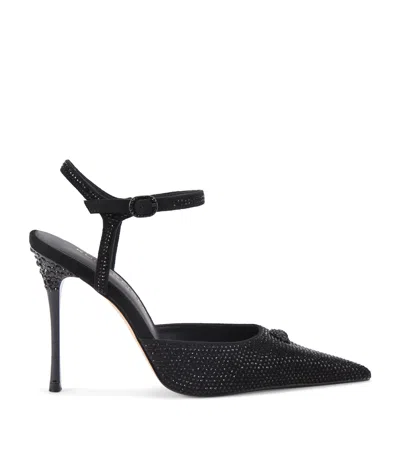 Kurt Geiger 110mm Mayfair Ankle-strap Pointed Pumps In Black