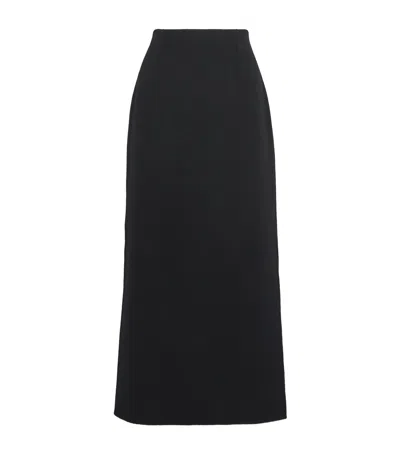 Lafayette 148 Wool Column Maxi Skirt In Black