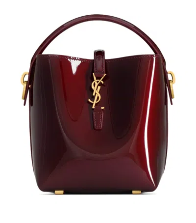 Saint Laurent Mini Le 37 Bucket Bag In Red