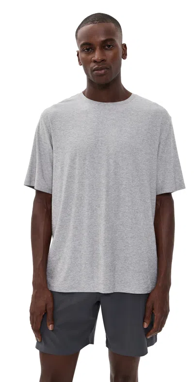 Beyond Yoga Always Beyond Crew Tee 2.0 Silver Mist In Gray