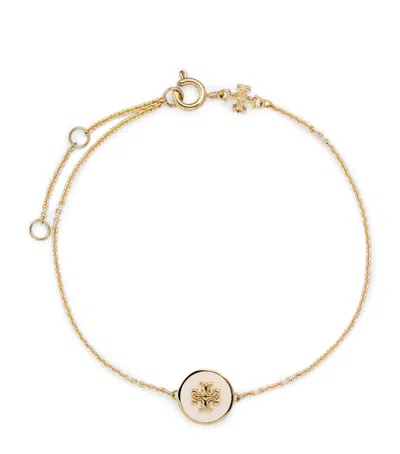Tory Burch Gold-plated Enamel Kira Bracelet In Gold