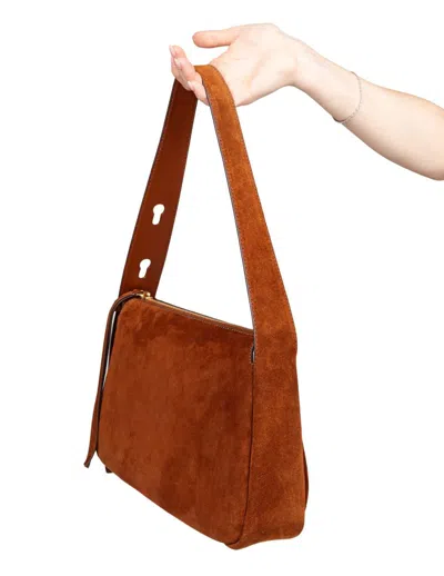 Tory Burch Suede Shoulder Bag In Brown