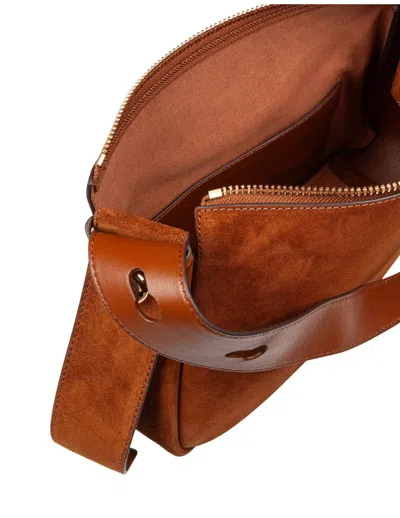 Tory Burch Suede Shoulder Bag In Brown